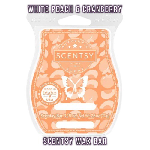 White Peach and Cranberry Scentsy Bar